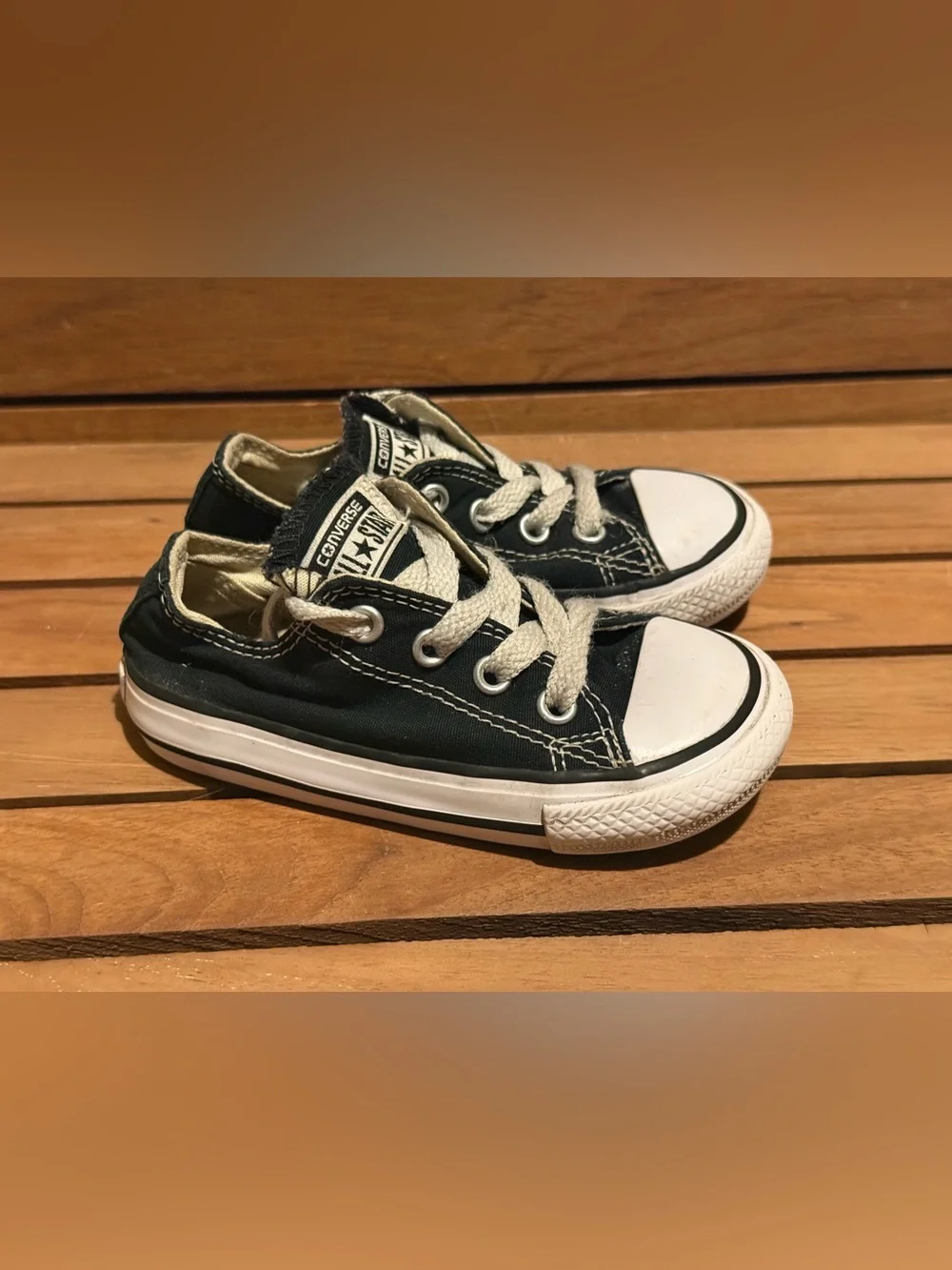 Converse Kids Low-Top Sneakers in Black and White